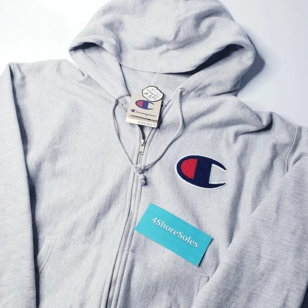 Champion Reverse Weave C Zip Hoodie Grey XL